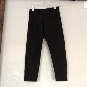 Lululemon Black Polka Dot Crop Leggings